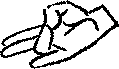 drawing of outstretchedhand with ring finger touching thumb
